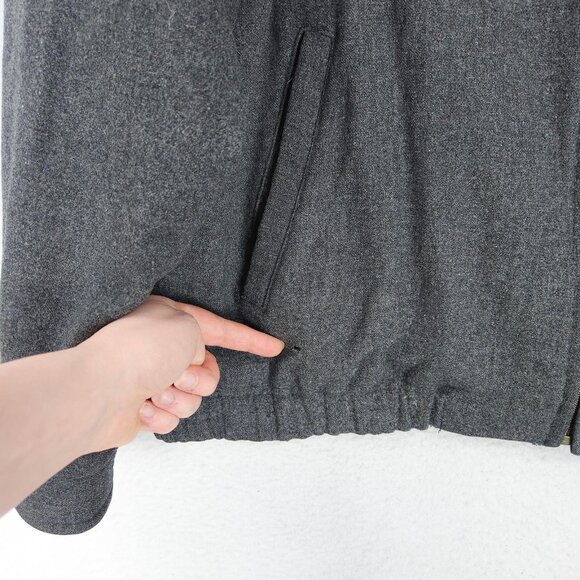 Pendleton Jacket Mens 2XL Gray Wool Thinsulate Vintage USA Bomber Harrington - Picture 4 of 16